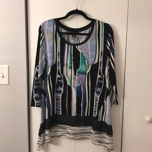 Patterned tunic shirt
